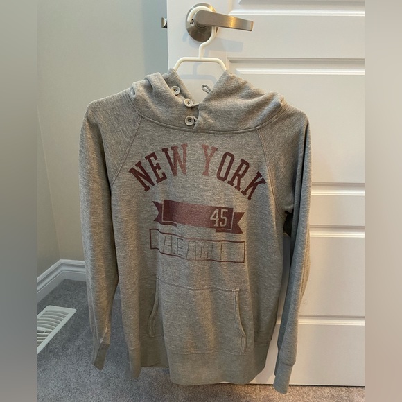 American Eagle Distressed New York Hoodie Size M - Picture 1 of 3